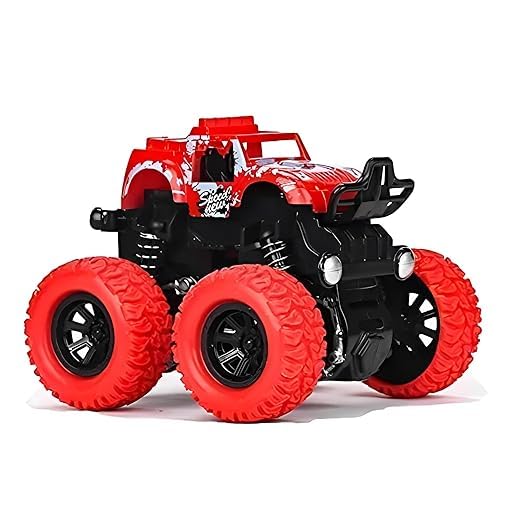 Image of BabyGo Mini Monster Friction Power Truck Pack of 2 Kids Age 3-8 | 360 Drift Stunt Car | Push & Go Forward | Off-Road Toy Car | Best Birthday Gift for Baby Boys & Girls. (Mutlicolor) (Pack of 1)