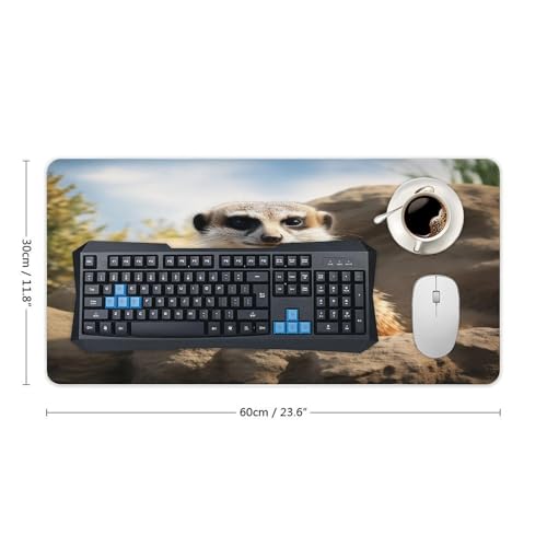 Meerkat Animal Desk Pad para Oficina y Casa, Antideslizante miniatura 2
