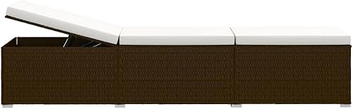 Miniatura 3 de Tumbonas de 3 piezas para patio con mesa de té, color marrón, sillas de salón al aire libre, tumbona de patio, para jardín, balcón, piscina, terrazas