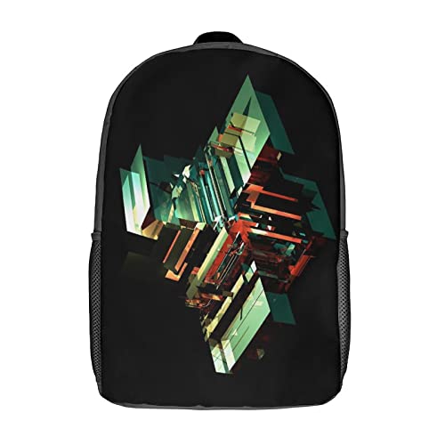 Sac à dos d'école pour enfants facettes motif 3D pour une rentrée joyeuse