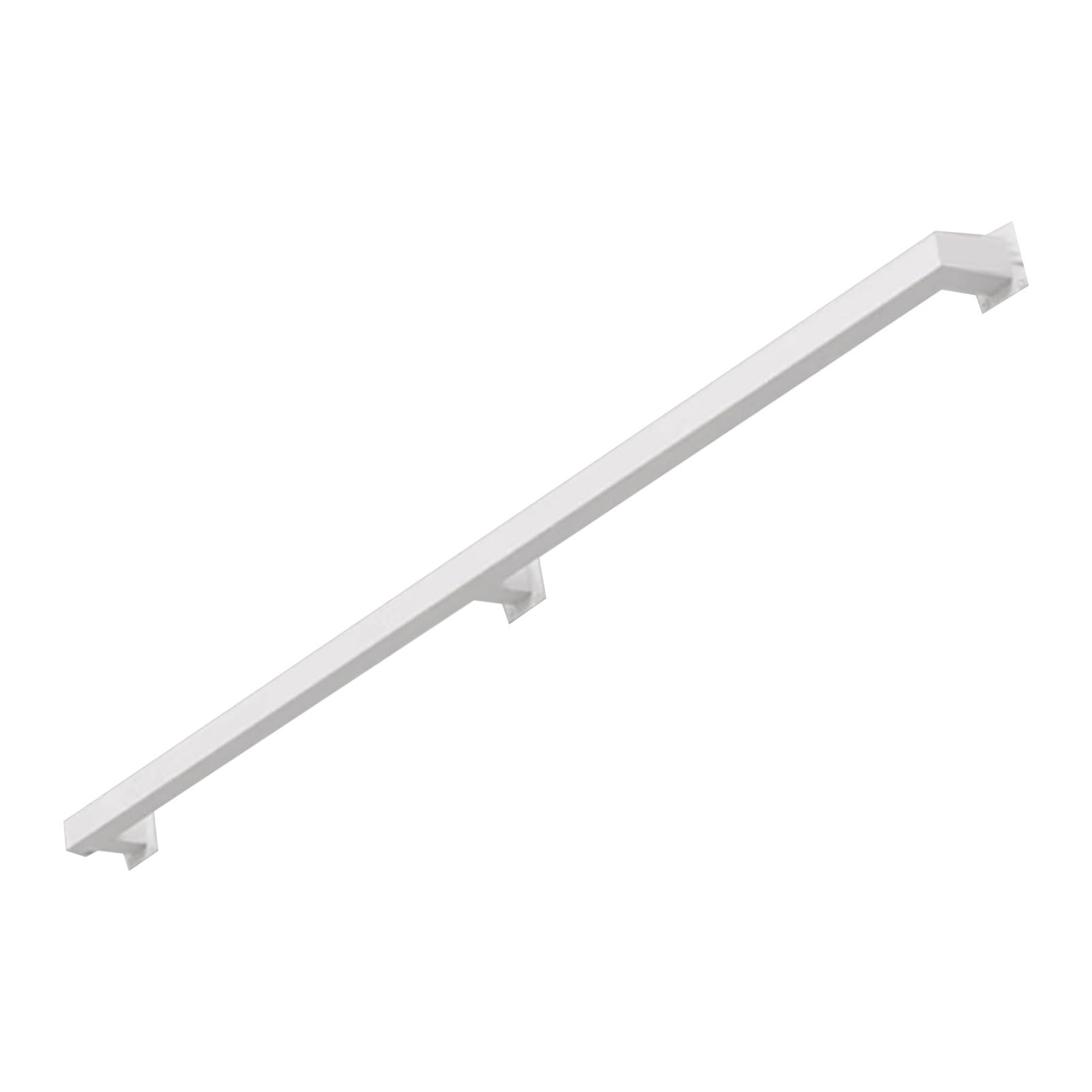 30–600 cm Handlauf für Treppen im Innen- und Außenbereich, Treppengeländer, Handläufe aus Schmiedeeisen, Sicherheitshaltegriff mit Wandhalterungen und Metallschrauben (weiß, 2,6 Fu