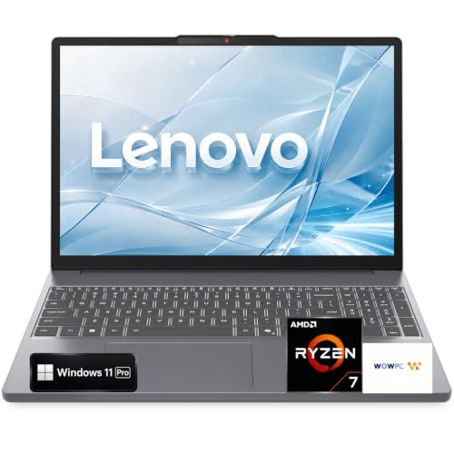 Image of Lenovo IdeaPad Slim 3 High-Performance Laptop, AMD Ryzen 7 7735HS, 15.3 inch WUXGA IPS Display, 16GB DDR5 RAM, 512GB SSD, Radeon 680M Graphics, SD Card Reader, Wi-Fi 6, Windows 11 Pro, no Mouse