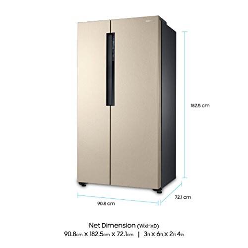 Image of Samsung 674 L Frost Free Side-by-Side Refrigerator(RS62K6007FG /TL, Stary Gold, Inverter Compressor)