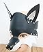 HMILY Steampunk leather animal masks, fox, tiger, wolf masks, Halloween costumes and props (Black and white)