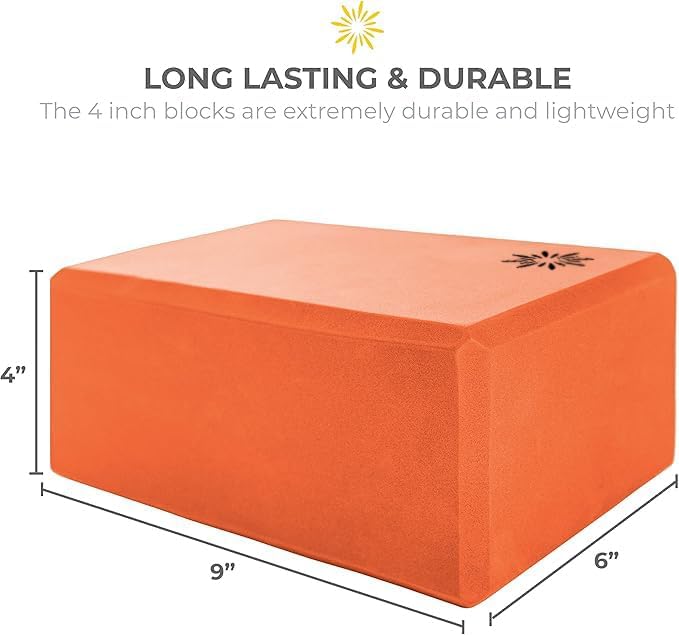 Miniatura 6 de Sunshine Yoga Bloque de yoga de 4 pulgadas, paquete de 10 bloques de yoga de espuma EVA a granel, ladrillo de yoga firme y de apoyo, espuma de