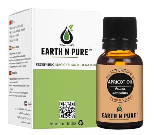 Image of Earth N Pure Apricot Oil (Khumani Oil) Cold Pressed, Natural and Therapeutic Grade 15 ml