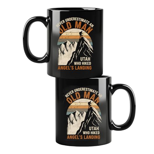 MOONARTPOD An Old Man Who Hiked Angel's Landing Zion National Park Coffee Mug, Gift For Men, Women Ceramic Mug 11oz - 15oz
