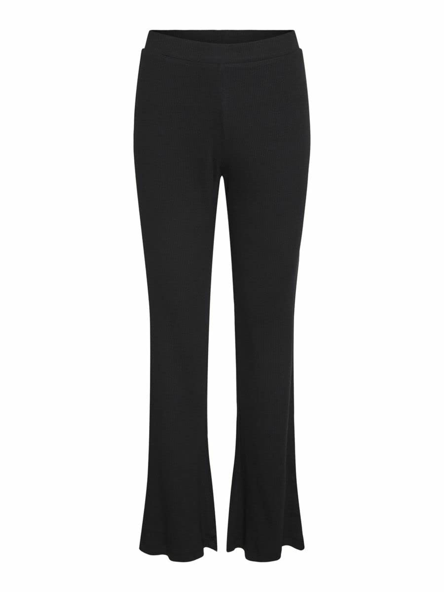 Noisy May Women's Nmpasa Hw Flared Pants Bg Noos Slacks, Black, XL