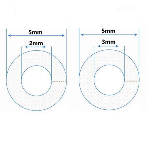 Sharegoo 2Pcs 2 Meters/78.7" Silicone Fuel Line Oil Tube Pipe Tubing For Rc Nitro Plane Car Buggy,1Pcs 2Mmx5Mm,1Pcs 3Mmx5Mm #TOP4