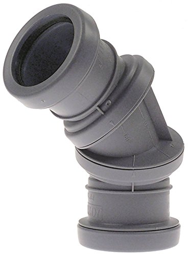 Raccord coudé HT 2 réglable en continu de 45 à 88 ° - Gris DN50.