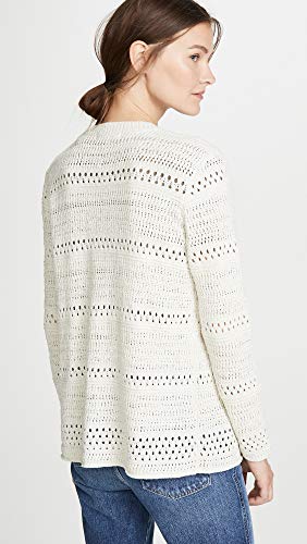 Jack By Bb Dakota Women's Beach Waves Drop Needle Cardigan, Light Cream, Small #TOP2