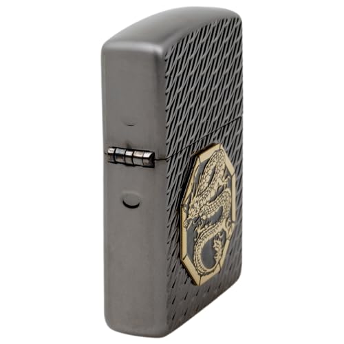 Encendedor Zippo Oil Flint Armor Dragón Negro miniatura 4