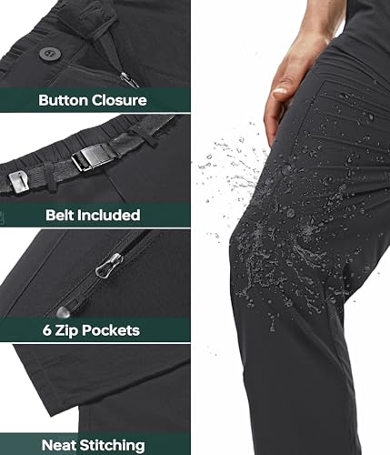 NATUVENIX Wanderhose Herren, Leichte Outdoor Hosen für Herren Wasserabweisend Trekkinghose Schnell Trocknende Reisenhose Männer Stretch Arbeitshose