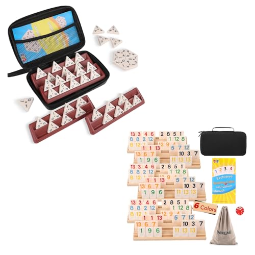 Doreimi Rummy Cube 6-Color Premium Edition Triangle Domino Set