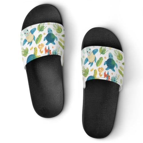Claquettes tortue et crustacés unisexes : pantoufles de bain et de maison pointure 37