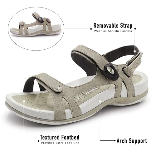 Image of SIGNATURE Arch Support Womens Sandals Comfortable Walking. Everyday Comfy Sandals Women Wear for Beach, Travel, Water, Outdoor, Hiking. Women Footwear.