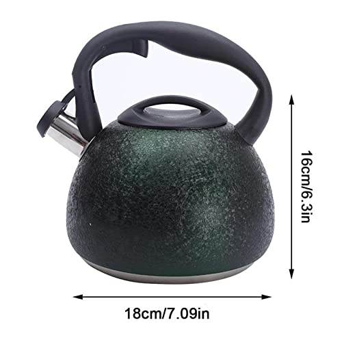 SOGOLI Chaleira de aço inoxidável 3L, bule de chá de superfície de grão rachado com alça à prova de