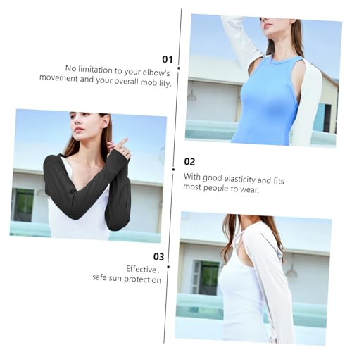 Yardwe 2 Peças De Manga De Proteção Solar Protetores De Cotovelo Luvas De Protetor Solar Mangas De B