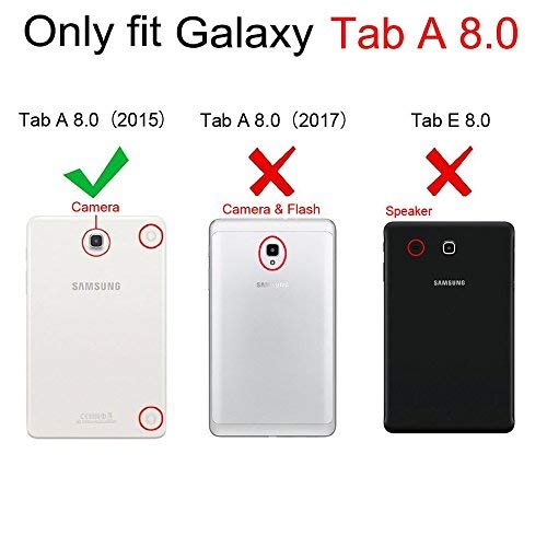 Kiq Galaxy Tab A 8.0 2015 T350 Case, Full-Body Shockproof Military Heavy Duty Case Cover Screen Protector Stand Samsung Galaxy Tab A 8.0 Sm-T350 Sm-T355 (2015) (Armor Black) #TOP5