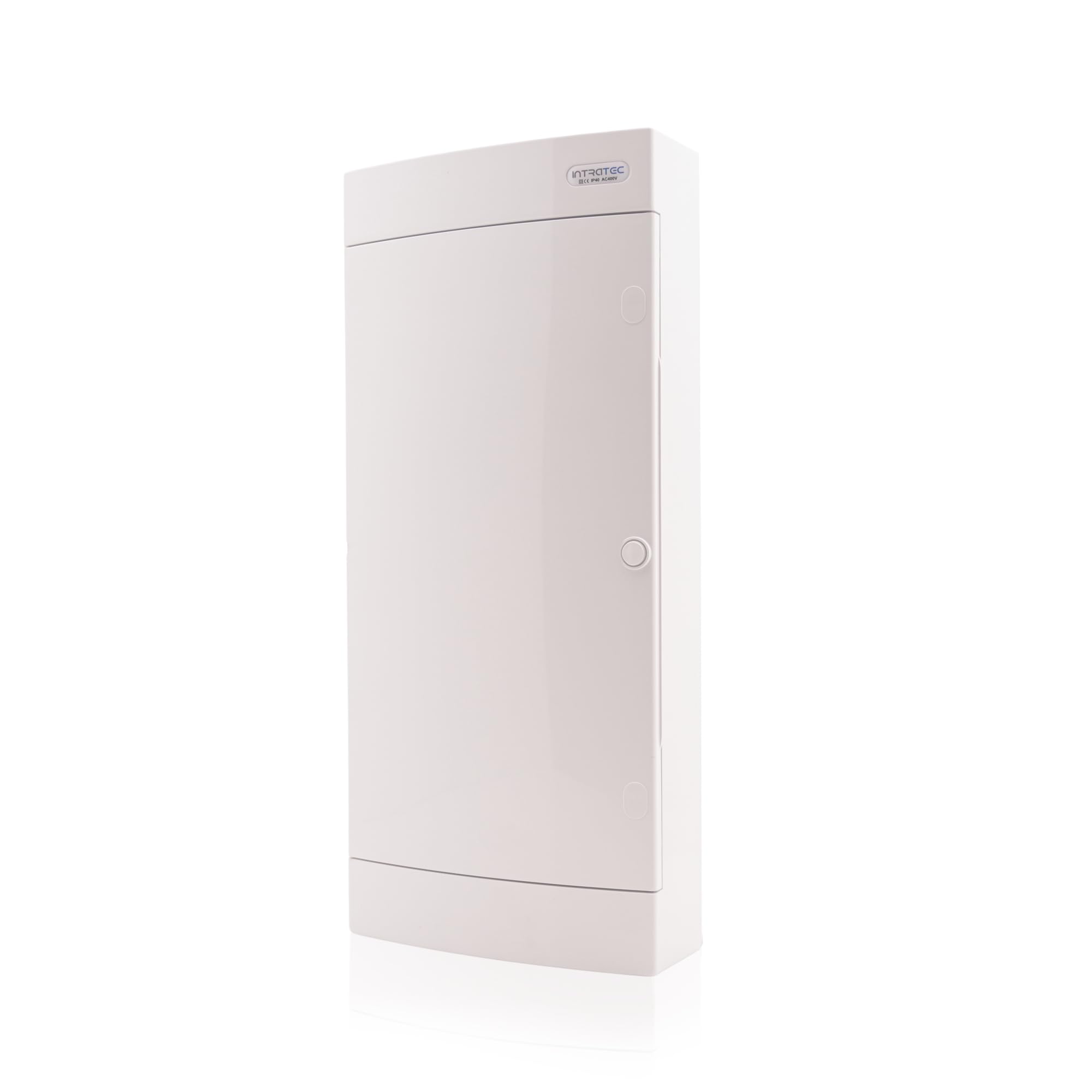 ‎Intratec Kommunikationsverteiler Aufputz, IP40 – Multimediaverteiler für Full Connected Home, Schaltschrank für Multimedia-Systeme, 287 x 653 x 112 mm, Weiß