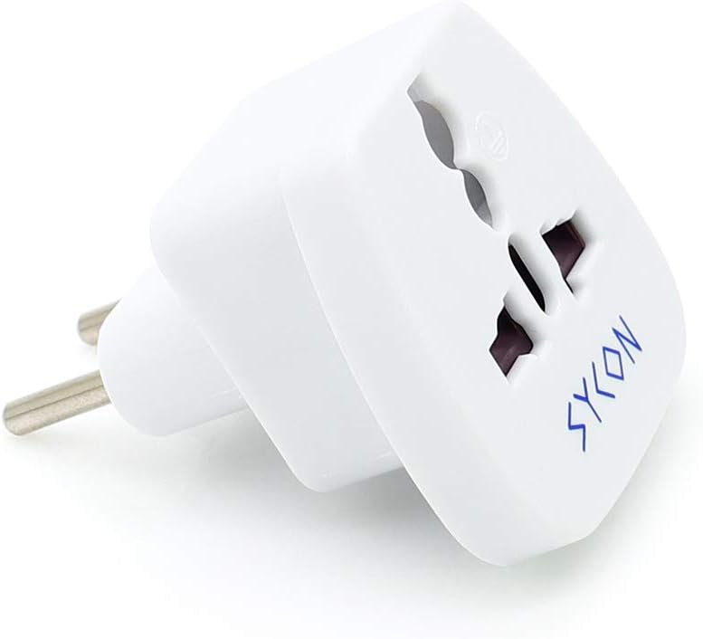 Europe Travel Plug Adapter (Type C) for Most European Countries - [Grounded & Universal]