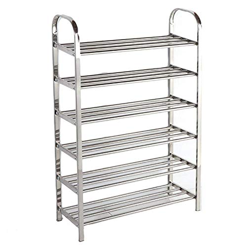 Zapatero de acero inoxidable, organizador de 3 a 6 niveles, extensible y apilable, estante de acabado de almacenamiento para dormitorio de estudiantes, 5.100 estrellas de luz