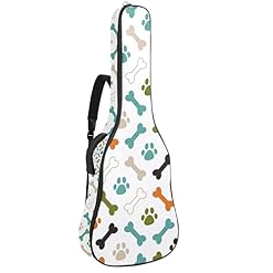 Housse de transport rembourrée imperméable Oxford avec bandoulière réglable Motif empreintes de pattes et os - Les Beatles, Paul McCartney, John Lennon, RIngo Starr, George Harrison