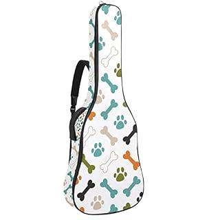 Housse de transport rembourrée imperméable Oxford avec bandoulière réglable Motif empreintes de pattes et os - Les Beatles, Paul McCartney, John Lennon, RIngo Starr, George Harrison