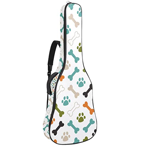 Housse de transport rembourrée imperméable Oxford avec bandoulière réglable Motif empreintes de pattes et os - Les Beatles, Paul McCartney, John Lennon, RIngo Starr, George Harrison Housse de transport rembourrée imperméable Oxford avec bandoulière réglable Motif empreintes de pattes et os