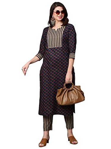 Image of ANNI DESIGNER Women's Cotton Kurta with Pant