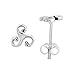 Sterling Silver Triskelion Celtic Symbol Stud Earrings, 1/4 inch