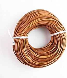 LEEQBCR-Cowhide round leather rope, used to make bracelets, necklaces and beaded jewelry, black (a roll of 8m)
