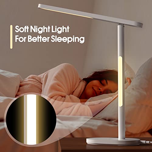 Beyondop Led Desk Lamp, Eye-Caring Desk Lamps For Home Office,1000Lum Super Bright Dimmable Brightness Desk Light With Night Light & Auto Timer,Table Lamp For Reading,Studying,Working #TOP4
