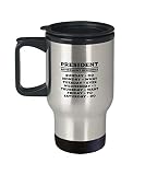 President Funny Tumbler Travel Coffee Mug Gifts Ideas for Birthday or Christmas. President Retirement Schedule