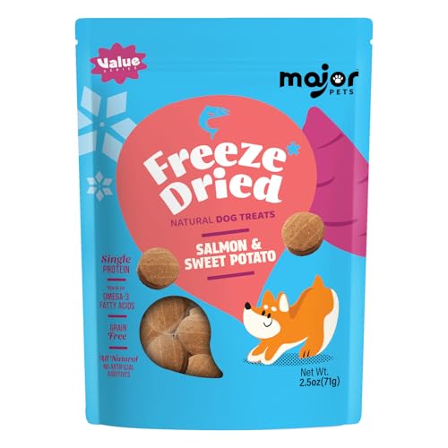 MAJOR PETS Freeze Dried Wild-Caught Salmon&Sweet Potato Dog Treats