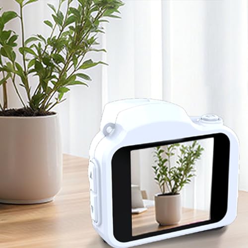 Image of banapoy Small Digital Camera, 4K HD 64MP Compact CCD Vlog Camera with LED Fill Light and 19 Retro Filters, for Students Travel Outdoor Photography (White)