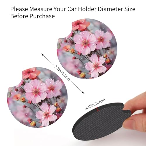 2 Posavasos para Portavasos de Auto Diseño Flor Negro miniatura 4