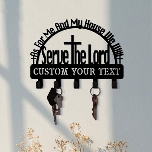 Amazon.com: Custom Christian Metal Key Holder for Wall, Bible Verse ...