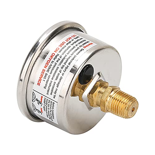 Solimeta S11001 1.5 Inch Dial Size, Oil Filled, Fuel Pressure Gauge 1/8 Npt, Inline Fuel Pressure Gauge, Automotive Replacement Fuel Pressure Gauge thumb #1