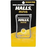 HALLS Minis Honey Lemon Flavor Sugar Free Cough Drops, 24 Drops