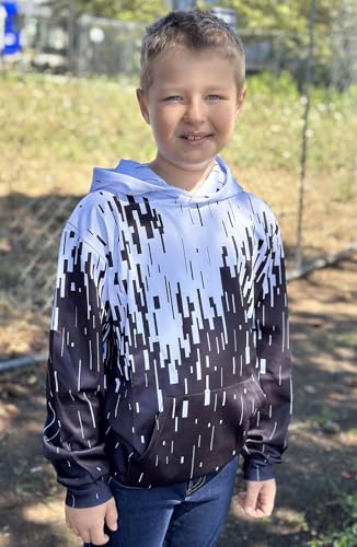RAISEVERN Kids Hooded Sweatshirt 3D Pullover Hoodie for Girls Boys with Pocket for 6-16 Years4