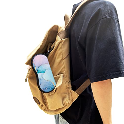 Image of Sunglasses Soft Case with Carabiner Ultra Light Neoprene Zipper Glasses Case