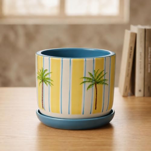 Image of Urban Upvan Decorative Terracotta Planter Pot Tree with Shades for Home & Garden | Indoor Outdoor Flower Pot for Balcony, Living Room, Office & Table Decor (Pack of 1)
