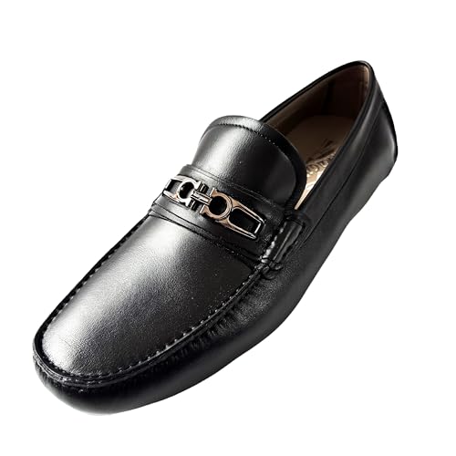 Lagos Gancini Bit Loafers Black Leather