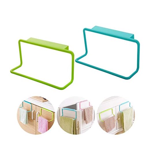 Atlants Pack 2 Colgadores de Paños de Cocina y Baño – Percha de Armario para repasadores Estante de Toalla de Cocina Multiusos – Accesorio para Armario - Organizador Armario de baño