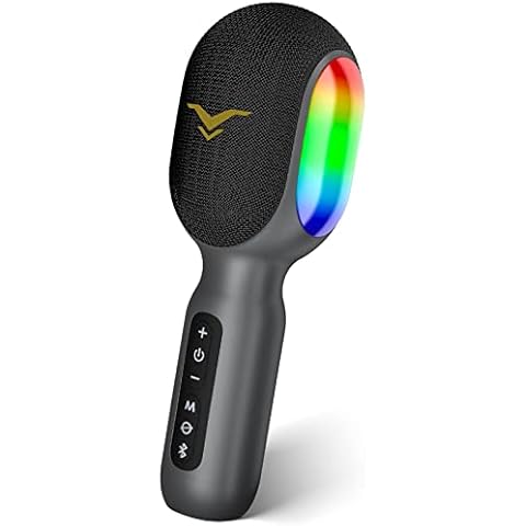 Karaoke Microphone Bluetooth, StageSound 5-in-1 Wireless Karaoke Microphones with Dynamic LED, Portable Karaoke Microphone with Speaker, Home KTV Karaoke Device for Children Home Party Cover