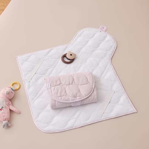 Image of UTEX Baby Portable Changing Pad, Waterproof & Wipeable Diaper Changing Mat with Carrying Bag, Foldable Changing Mat for Travel, Newborn Shower Gifts