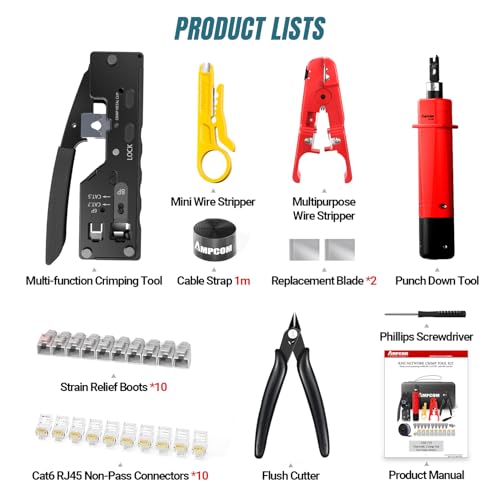 AMPCOM Ethernet Crimping Tool Kit - image 8