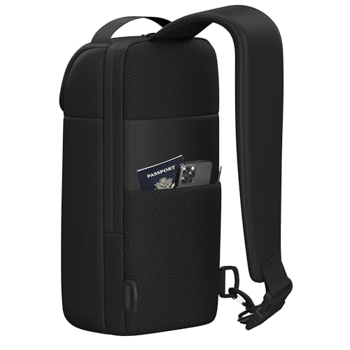 Sling Bag Crossbody Backpack Compact EDC Daypack for Men Minimalist Chest Shoulder bag 11 inch iPad Pro M4/ iPad Air M24