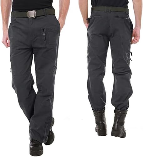 Baggy Cargo Pants for Men, Casual Stretch Elastic Drawstring Parachute Pants, Loose Fit Outdoor Joggers with Multi Pockets2